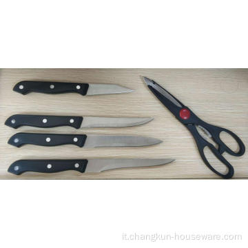 RDA Best Selling Knife Set-6pcs con blocco in legno